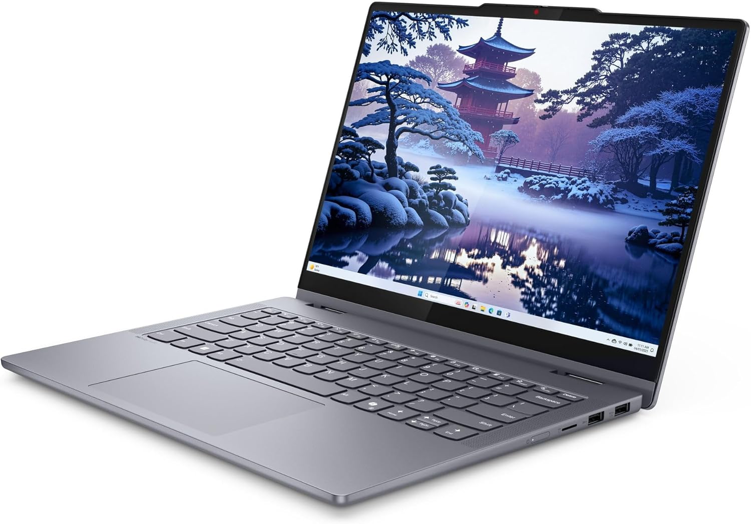 Lenovo IdeaPad 5i 2-in-1 14" WUXGA Touchscreen Laptop|Intel Core Ultra 5 AI 225U|Intel Graphics|Grey|Backlit| 8GB RAM DDR5 | 512GB SSD | Windows 11 Home | Bundle with USB 3.0 Hub
