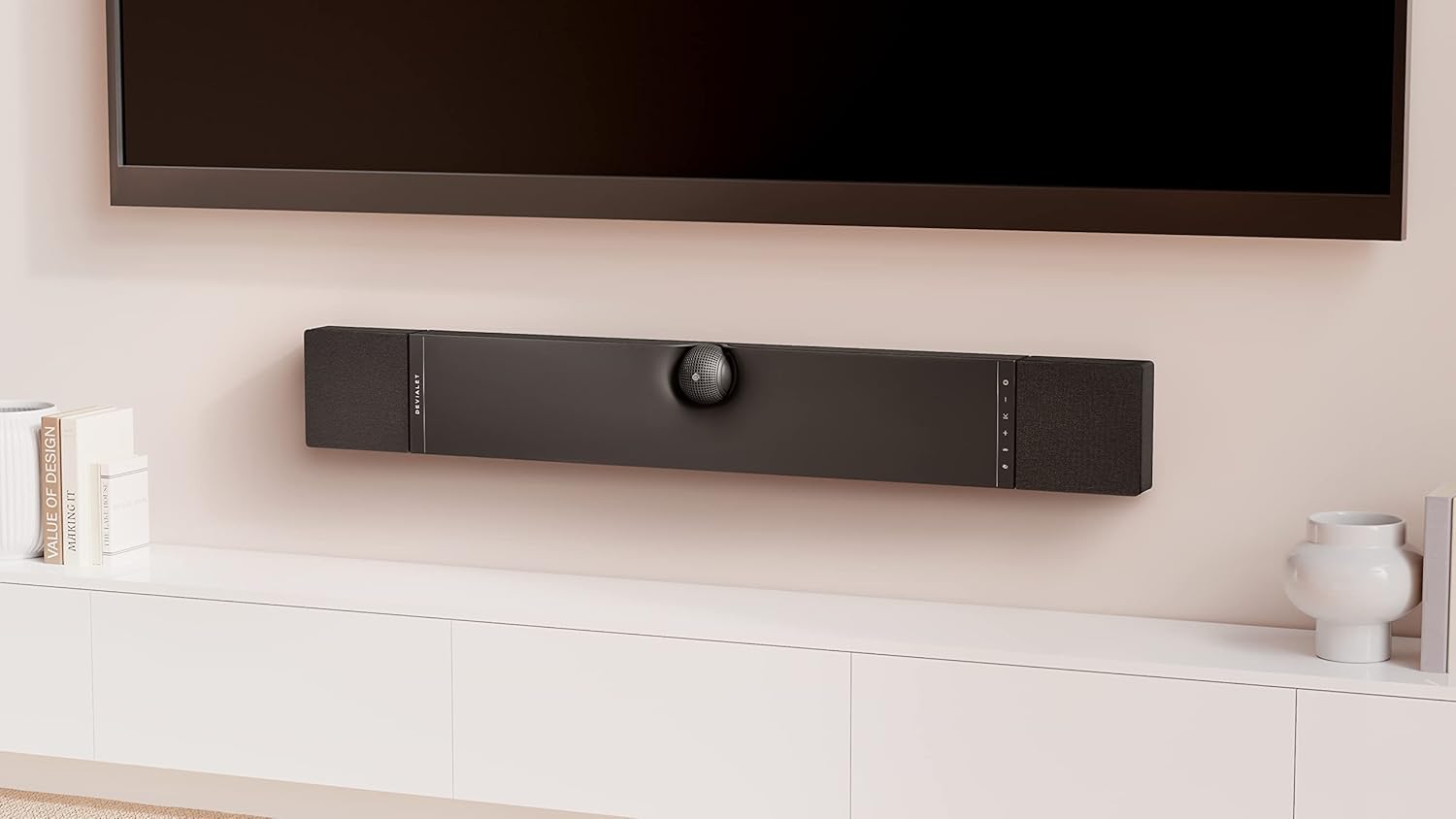 Devialet Dione - All-in-One HDMI Dolby Atmos Soundbar - Enhance Home Cinema - Patented Technologies for Immersive Sound - Seamless Connectivity