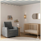 Nurture& The Porto Power Glider Recliner for Nursery | Modern Glider Chair with Power Recline | Built - in USB Charging Port | Space-Saving Design for Small Nurseries and Shared Spaces, Grey