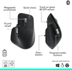 Logitech MX Master 3S - Performance Wireless Mouse with Ultra-Fast Scrolling, Ergo, 8K DPI, Track on Glass, Quiet Clicks, Bluetooth, Windows, Linux, Chrome, Black