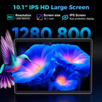 Android Tablet with Keyboard, 2026 Android 15 Tablet 10 inch, 26GB+256GB+2TB Expand, Electronic Tablet PC with Gemini, 8-Core, 8000mAh, 5G WiFi, GMS, 2 in 1 Tablet with Case/Mouse/Stylus(Black Case)