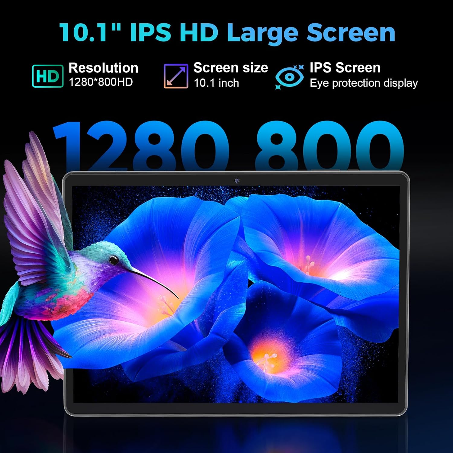 Android Tablet with Keyboard, 2026 Android 15 Tablet 10 inch, 26GB+256GB+2TB Expand, Electronic Tablet PC with Gemini, 8-Core, 8000mAh, 5G WiFi, GMS, 2 in 1 Tablet with Case/Mouse/Stylus(Black Case)