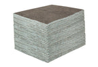 Sellars 23200 ToolBox DuraSoak Fiber Medium Duty General Purpose Absorbent Pad, 30.3 Gallon Absorbancy, 19" Length x 15" Width, Gray (Case of 100)