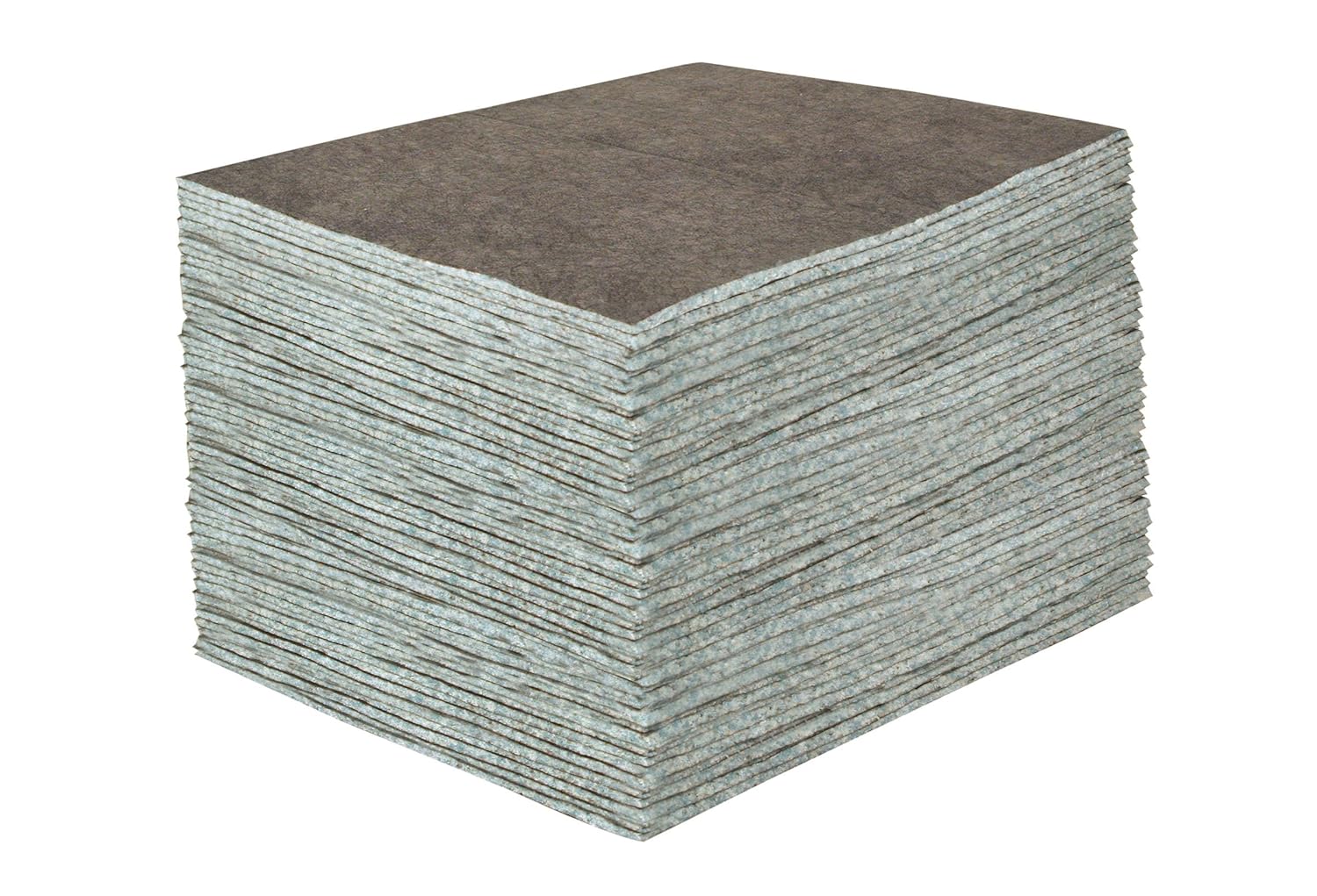 Sellars 23200 ToolBox DuraSoak Fiber Medium Duty General Purpose Absorbent Pad, 30.3 Gallon Absorbancy, 19" Length x 15" Width, Gray (Case of 100)
