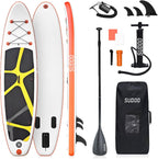 Inflatable Stand Up Paddle Board 10‘x30‘‘, Ultra-Light SUP Board with Backpack, Pump, Paddle, Coil Leash, 3 Fins, Repair Kit, Stable SUP with Non-Slip EVA Deck for Adults & Youth