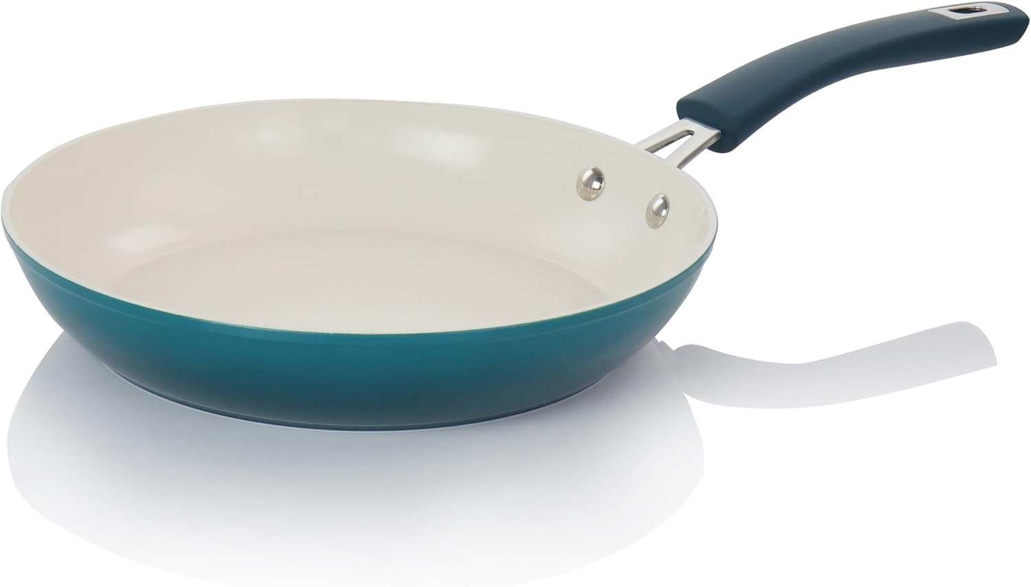 Oster Corbett 8 pc Gradient Teal Forged Aluminum Cookware Set With Ceramic Non-stick - Induction Base - Soft Touch Bakelite Handle and Tempered Glass Lids