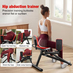 Hip Abduction & Glute Exercise Machine – Home Gym Thigh and Booty Workout Equipment for Women & Men – Compact Abductor Trainer with Adjustable Resistance & 35 lb Resistance Band