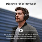 Sennheiser Momentum 4 Wireless Noise Cancelling Headphones - Bluetooth Headset for Crystal-Clear Calls with Adaptive Noise Cancellation  Over-Ear Headphones  60h Battery Life  Folding Design  Black