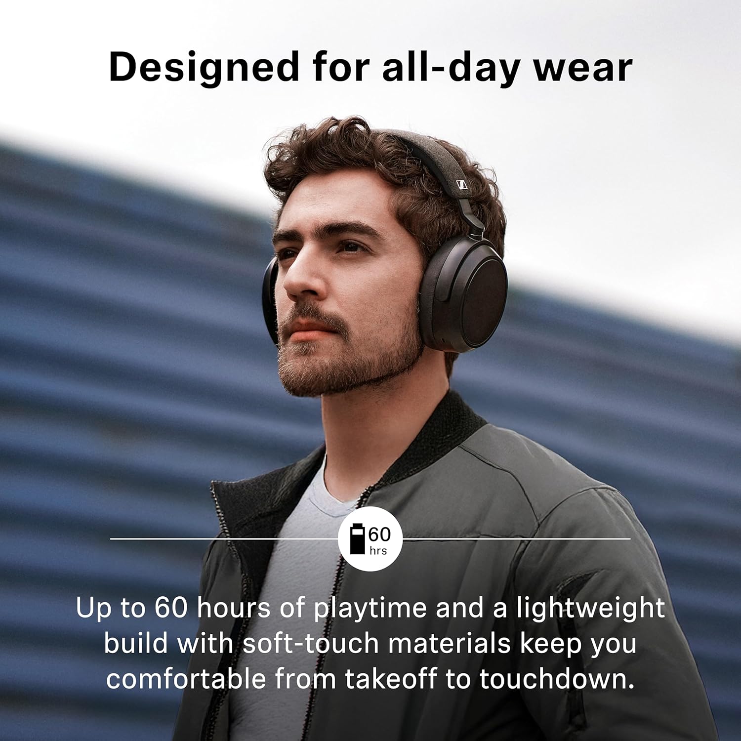 Sennheiser Momentum 4 Wireless Noise Cancelling Headphones - Bluetooth Headset for Crystal-Clear Calls with Adaptive Noise Cancellation  Over-Ear Headphones  60h Battery Life  Folding Design  Black