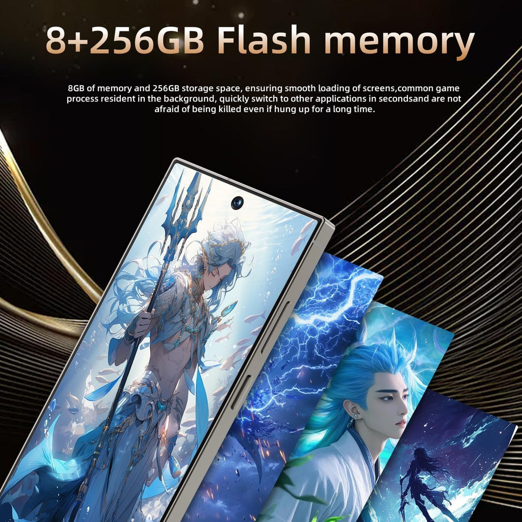 i25 Ultra 5G Unlocked Smartphone | 8GB RAM + 256GB Storage | Android 15 Cell Phone with Built-in Stylus, 6.9" FHD+ 120Hz Display, 6800mAh Long Battery, Dual SIM, Face ID, GPS & Global Bands (Black)