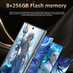 i25 Ultra 5G Unlocked Smartphone | 8GB RAM + 256GB Storage | Android 15 Cell Phone with Built-in Stylus, 6.9" FHD+ 120Hz Display, 6800mAh Long Battery, Dual SIM, Face ID, GPS & Global Bands (Black)