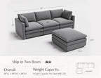 Cloud Couches for Living Room L Shaped Sectional Couch with Ottoman Deep Plush 4 Seats Sofa Modern Sofa for Apartment