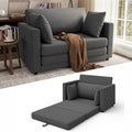 Loveseat Sofa Bed 51 in Folding Couch Bed for Small Space, 2 Persons Reading Chair & Kids Temporary Playing Bed Rest, Dark Gray