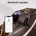 MYNTA Massage Chair Full Body  Zero Gravity SL Track Heavy Duty Massage Recliner Chair with Heat  12 Auto Modes for Home  M1612 Brown