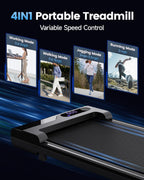 𝐖𝐚𝐥𝐤𝐢𝐧𝐠 𝐏𝐚𝐝 𝐓𝐫𝐞𝐚𝐝𝐦𝐢𝐥𝐥 𝐟𝐨𝐫 𝐇𝐨𝐦𝐞 - Under Desk Treadmills Portable Mini Walking Pads Compact Walk Pad for Small Spaces Office Indoor Apartment Floor Flat Running Machine