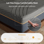 14 Inch Firm King Size Mattress in a Box, Copper Memory Foam King Mattress with Graphene Cooling Cover, Firm King Size Bed for Back Pain Relief, CertiPUR-US Certified, Foam Made in USA