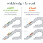 Slice Auto-Retractable Box Cutter, Heavy Duty Utility Knife, Safe Ceramic Blade Lasting 11x Longer than Metal, 6 Pack