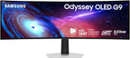 Samsung 49" Odyssey G93SC Series Curved Gaming Monitor  QD-OLED  240Hz  0.03ms  DQHD  G-Sync Compatible  FreeSync Premium Pro  Adjustable Stand