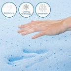 Cool Gel 12 Inch King Mattress Memory Foam Medium Firm, King Size Memory Foam Mattress Cooling, Made in the USA, 12" Depth with Pressure Relief, CertiPUR-US Certified No Fiberglass, CoolGel Bed
