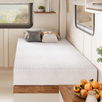 8 Inch RV Short Queen Mattress, Charcoal Gel Memory Foam Mattress, Breathable & Odor-Eliminating, Pressure Relief, Medium Firm, CertiPUR-US Certified, Bed in a Box, 60"x75"