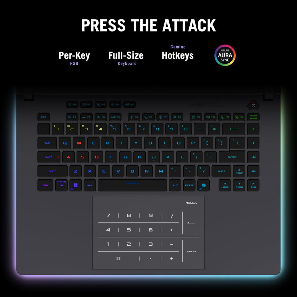 ASUS ROG Strix G16 (2025) Gaming Laptop  16” ROG Nebula Display 16:10 2.5K 240Hz/3ms  NVIDIA® GeForce RTX™ 5070 Ti GPU  Intel® Core™ Ultra 9 275HX Processor  32GB DDR5  1TB SSD  Wi-Fi 7  Win11 Home