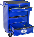 RYH 4 Drawers Rolling Tool Chest - 13" D x 20.9" W x 30.5" H Heavy Duty Mobile Tool Cart with Locking Wheels & Ball Bearing Drawers, Garage Tool Storage Cabinet (Blue, 4 Drawers)