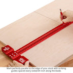 Woodpeckers T Square, 24 Inch, Precision Woodworking T-Square Ruler, Built-in Edge Support, Scribing & Shelf Pin Guides, Rack-It Mount, Made in USA