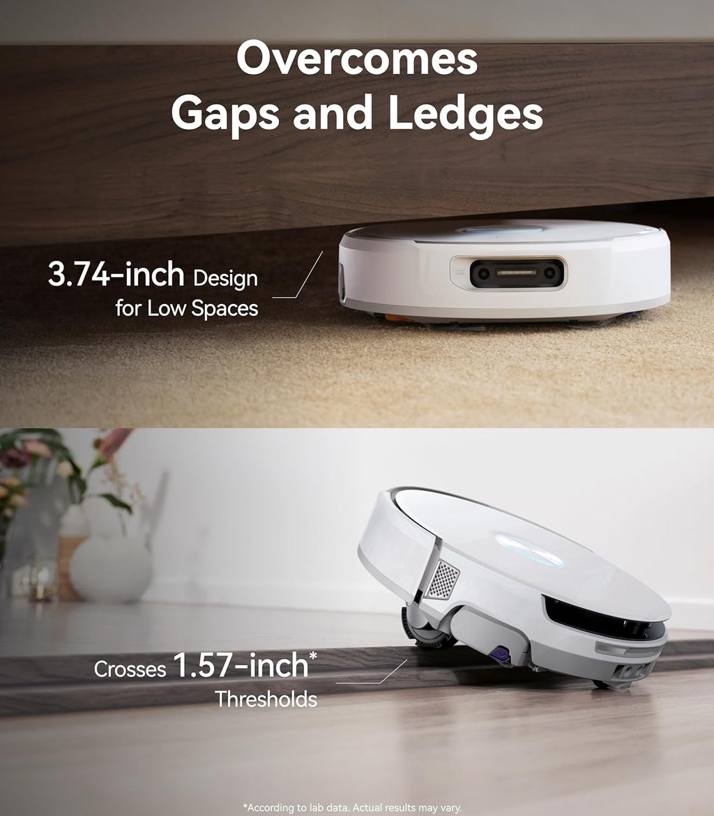NARWAL Flow Robot Vacuum and Mop Combo, FlowWash Real-Time Self-Cleaning Track Mop, 22,000 Pa Suction, Dual-Camera AI Obstacle Avoidance, Carpet & Edge Cleaning, Self-Emptying Robot Vacuum