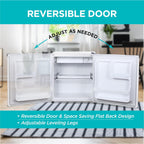 BLACK+DECKER 1.7 Cu. Ft. Compact Refrigerator, ENERGY STAR Certified, Single Door Mini Fridge with Chiller Compartment, Personal Fridge for Home or Dorm Room, R600a Refrigerant, BCRK17W, White
