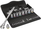 WERA 05004051001 8100 SB 11 Zyklop Imperial Metal Ratchet Set, 29 Piece, 3/8" Drive