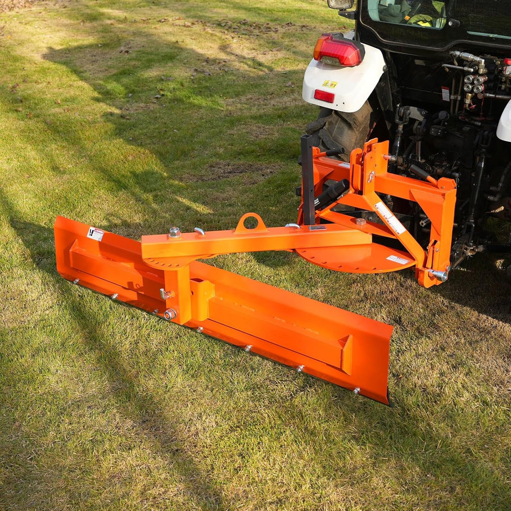 84" 6-Way Adjustable Tractor Rear Blade 3-Point Hitch Attachment - 25.6" Offset & ±45° Angle Cat.1  20-45HP  RB84S