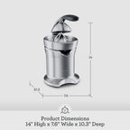 Breville 800CPXL Citrus Press Pro Juicer Machine, Brushed Stainless Steel