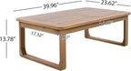 Christopher Knight Home Lebat Patio Acacia Wood Coffee Table, Solid Wood Outdoor Table for Patio Furniture Set, Slat Panel Rectangular Top, Light Teak