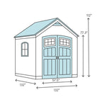 11 ft. W x 11 ft. D Plastic Storage Shed