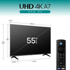 Hisense 55" Class A7 Series (55A7NF 2025 Model) 4K UHD Smart Fire TV  Voice Remote with Alexa  Wide Color Gamut  HDR10+  Dolby Vision  Dolby Atmos  Game Mode  ALLM  Stream Live TV Without Cable