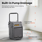 Abestorm 170 Pints Commercial Dehumidifiers with Pump & Drain Hose, Portable Industrial Dehumidifier for Water Damage Restoration, Basements, Warehouses - Covers Up to 2,100 Sq.Ft - 5-Year Warranty