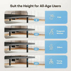 Marsail MS01-2 Split King Adjustable Base with Massage, Wireless Remote, 4 Adjustable Heights, Nightlight, 3 Minutes Fast Assembly