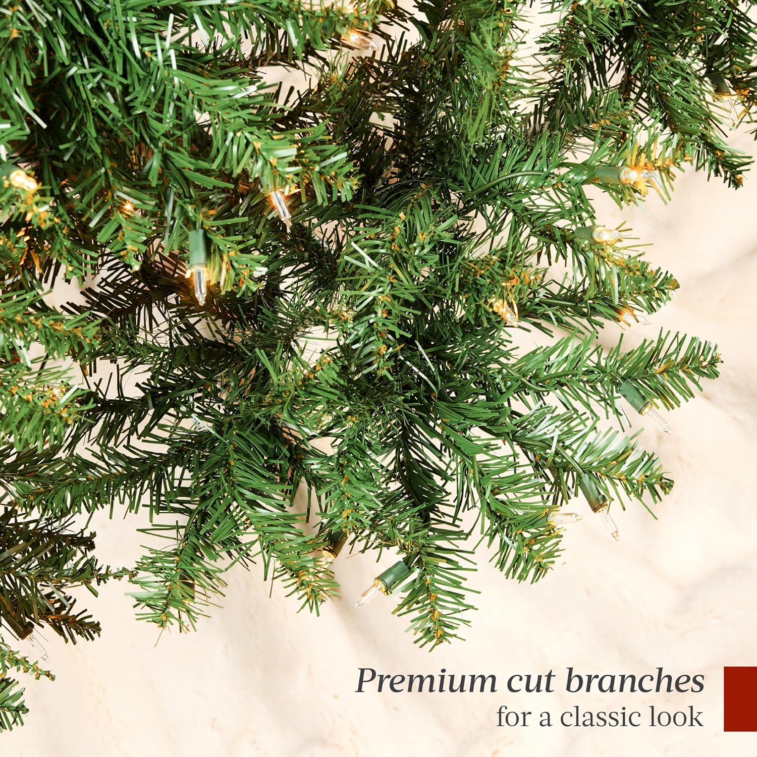 Best Choice Products Douglas Fir Christmas Tree, 7.5ft Pre-lit Artificial Full Fir Lighted Holiday Decoration w/Warm White Lights, Metal Stand