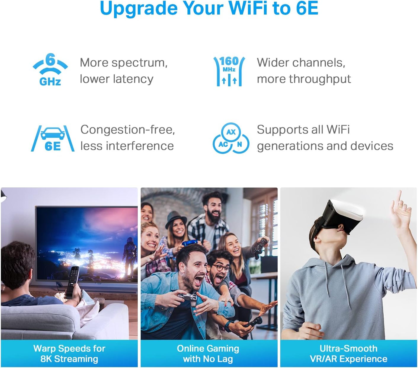 TP-Link Deco XE75 Pro AXE5400 Tri-Band WiFi 6E Mesh System - 2.5G WAN/LAN Port  Covers up to 5500 Sq.Ft  Replaces WiFi Router and Extender  AI-Driven Mesh  New 6GHz Band  2-Pack