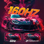 CRUA 32" Curved Gaming Monitor  144Hz/160Hz 4K UHD(3840 * 2160P) 1500R VA Screen  Supports AMD Freesync  120% sRGB  Built-in Speakers  RGB Lighting  Wall Mountable Installs(HDMI 2.1/DP 1.4)-White