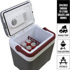 Koolatron 12V Iceless Cooler & Warmer – Portable 26 qt Electric Cooler/Nevera Portátil Eléctrica for Car Truck Camper Boat Hard Sided Mini Fridge for Camping Picnic Travel Lunch Food Drinks Office
