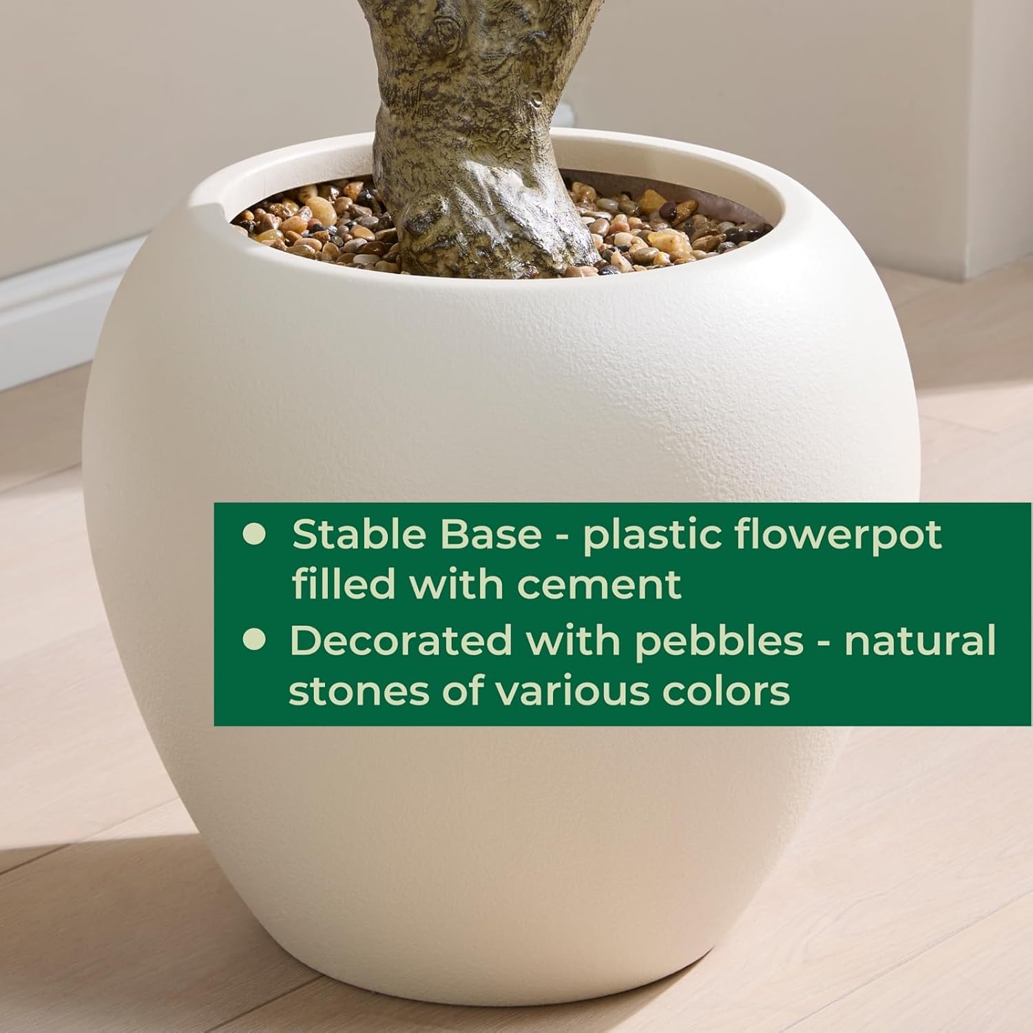 8.5FT Large Luxury Artificial Olive Tree, Extra Lush with White Planter, Stereoscopic Shape & 5 Minutes Easy Set-up, Tall Potted Olive with Thick Trunk and Lifelike Fruits for Home, Office, Restaurant