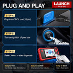 LAUNCH CRP123 V2.0 OBD2 Scanner-2026 New Model Engine/ABS/SRS/Transmission Diagnostic Scan Tool SRS Airbag Code Reader,3 Reset Oil Service/Throttle Relearn/SAS Reset,Lifetime Free Update