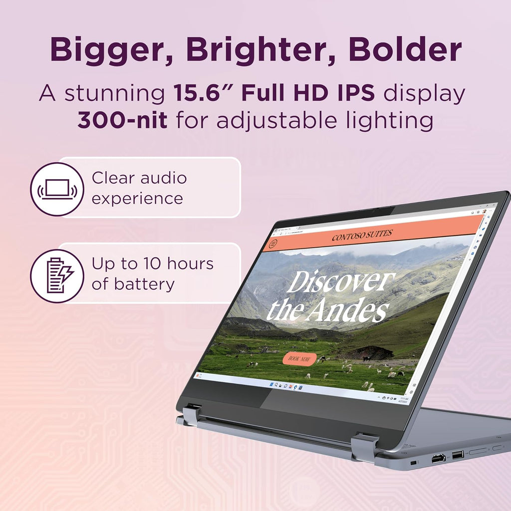 Lenovo IdeaPad Flex 3i Chromebook Laptop  Intel® UHD Graphics  15.6” FHD Display  Intel Pentium N6000  8GB RAM  128GB SSD  1920x1080 px  Touchscreen  Chrome OS  Abyss Blue