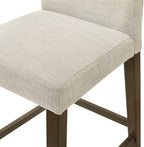 CHITA Counter Height Bar Stools Set of 2, 27" H Seat Height Upholstered Barstools, Fabric in Ivory