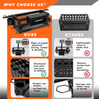 Heavy Duty Tractor Tool Box 24"x 10"x 10" Multi-Function Tractor Accessories, Suitable for Most Tractors and Zero Turn Mower