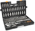 GEARWRENCH 185 Piece Mechanics Hand Tool Set - 1/4", 3/8”, & 1/2" Drive | 90 Tooth | SAE & Metric | GW90MCBMTS