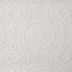 HiEnd Accents Verona Matelassé 3 Piece Queen Duvet Cover Set, Vintage White Cotton Medallion Pattern Bedding Set, Classic Chic Casual Farmhouse Bed Set, 1 Comforter Cover and 2 Pillow Shams