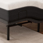 ESHINE Split Top King Adjustable Bed Frame with 14" Gel Memory Foam Mattress, Graphene Cover - Electric Upholstered Base, Massage Function, Wireless Remote, USB Ports, Under Bed Light, Grey