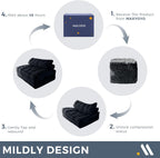 MAXYOYO Folding Sofa Bed, Convertible Sleeper Chair with Pillow Foldable Mattress with Back Support, Portable Fold Out Chair Bed Comfy Floor Sofa Lounge for Living Room Bedroom, Black Double
